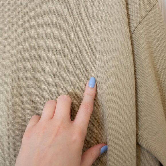 Quiet Luxury VTG Fonte Sweater Silk Blend Mockneck Minimalist L Soft Autumn - Picture 4 of 7